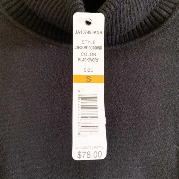 JOSEPH A. Patterned Turtleneck Poncho Sweaters - Picture 6 of 7